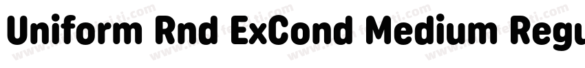 Uniform Rnd ExCond Medium Regular字体转换